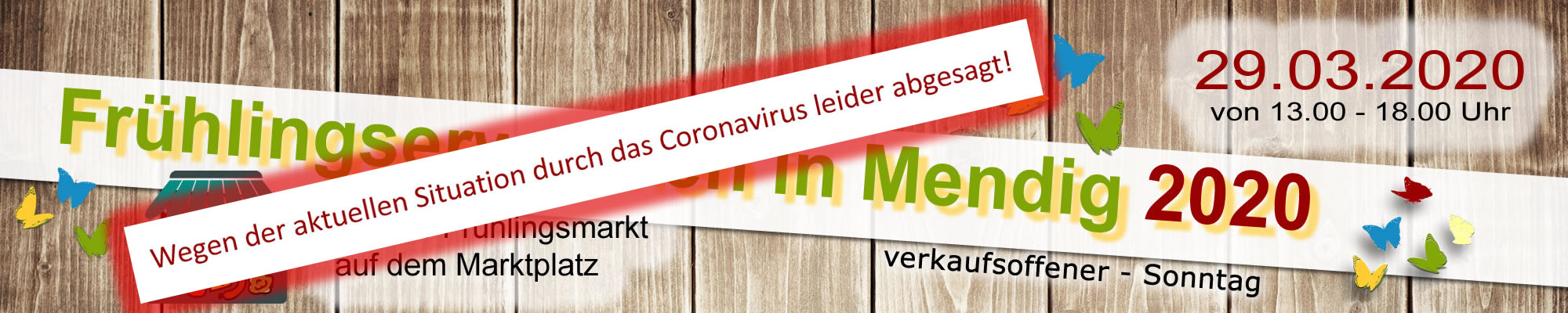Wegen der aktuellen Situation durch das Coronavirus leider abgesagt!